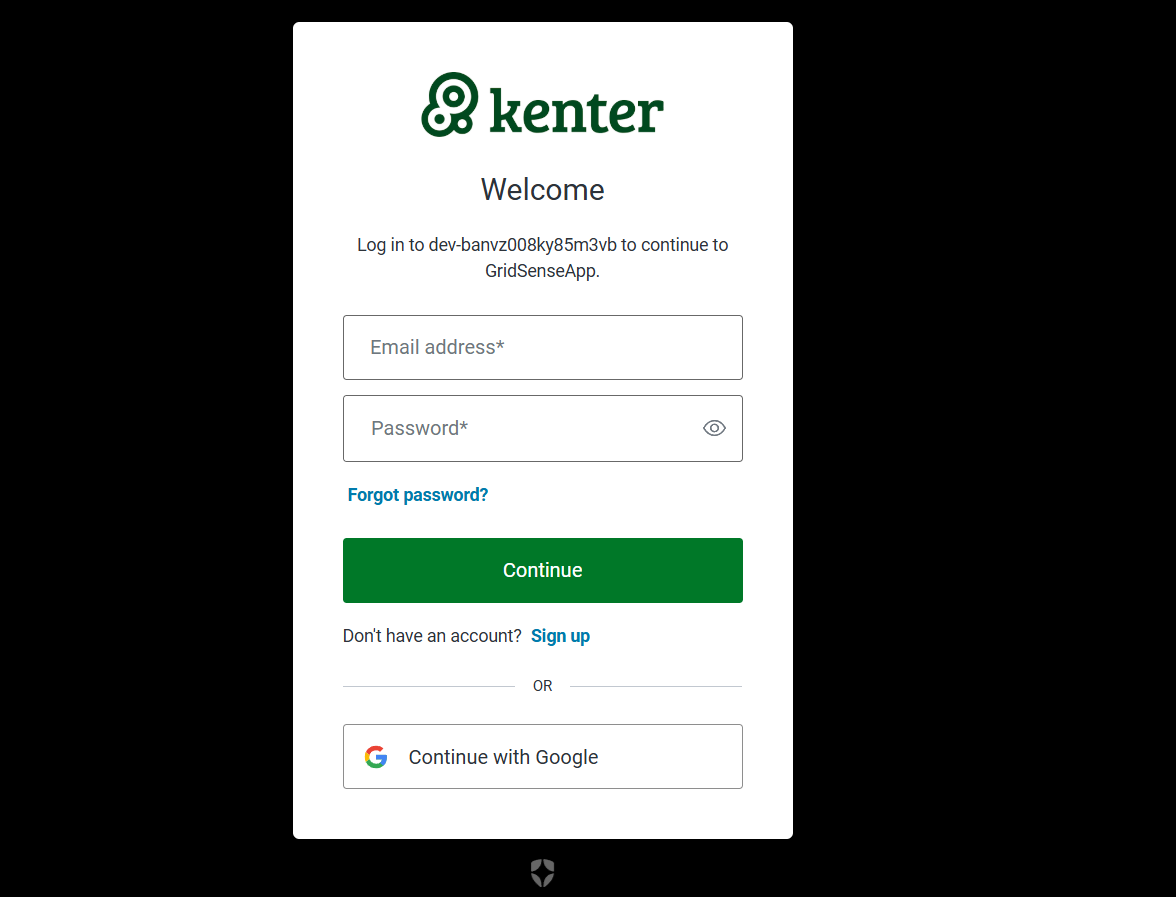 Kenter Login Page