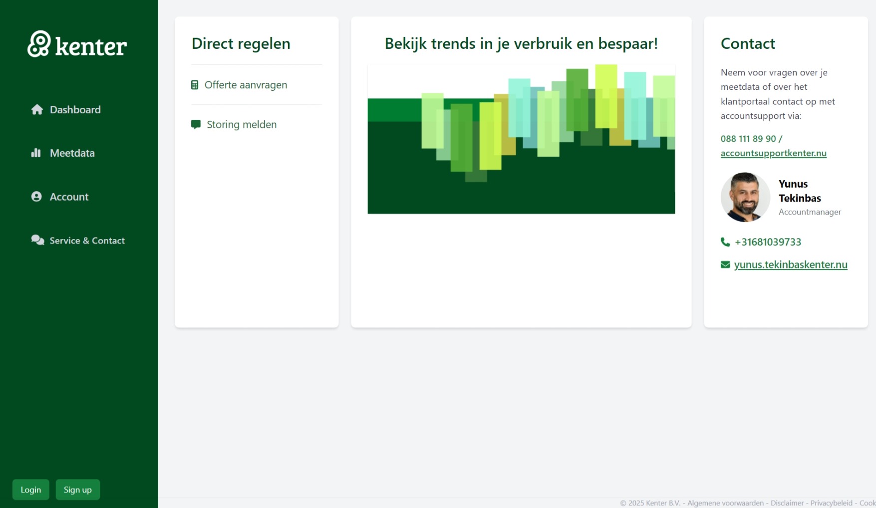 Kenter Main Dashboard
